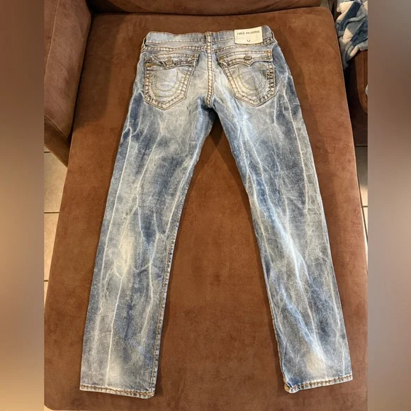 True Religion Distressed Blue Skinny Jeans - Picture 2 of 5